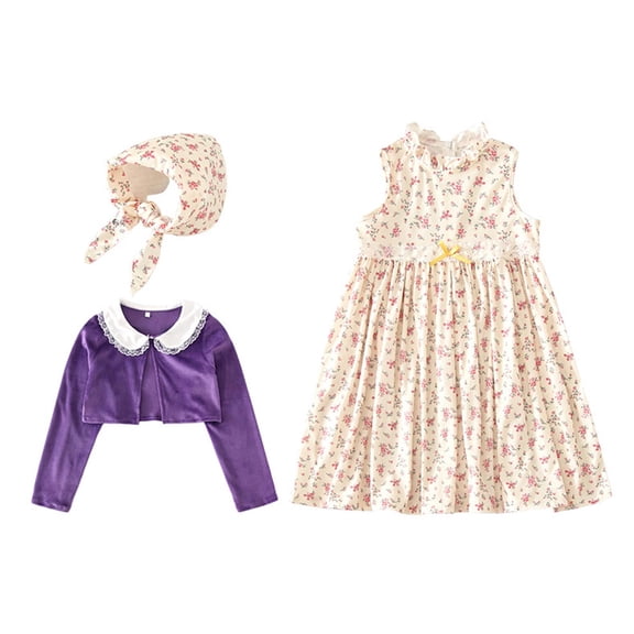 Head Scarf Cardigan Dress Set Accessories 100th Day of School Starter Kit Includes Dress, Cardigan, Head Scarf Cardigan Dress Set