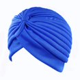 thumbnail image 1 of ZQUUVOU Stretch Turban Hats for Women Headwraps Pre Tied Bonnet Soft Chemo Head Scarf Hats Elastic Covers Wraps for Hair Blue, 1 of 2