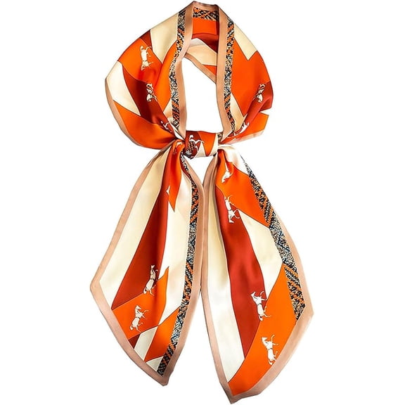 Head Scarf Hair Neck Scarves For Women Purse Bag Scarfs For Handbags Silky Long Thin Satin Headscarf Fashion