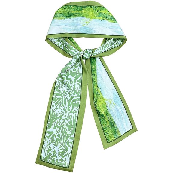 Head Scarf Hair Neck Scarves For Women Purse Bag Scarfs For Handbags Silky Long Thin Satin Headscarf Fashion