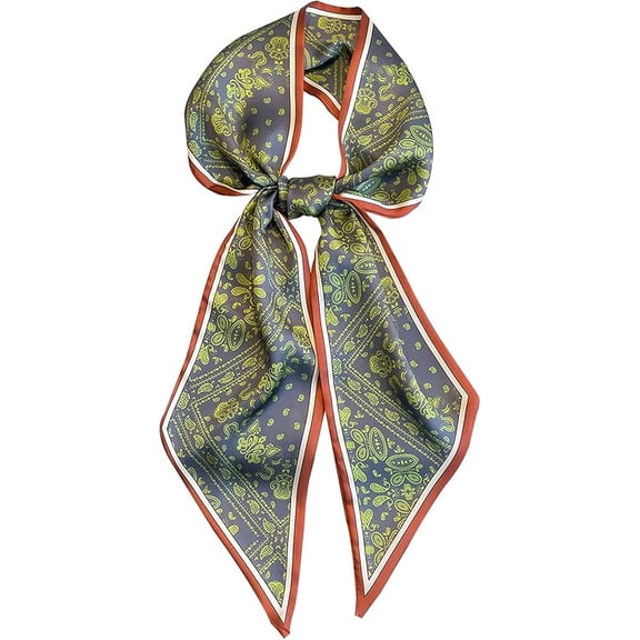 Head Scarf Hair Neck Scarves For Women Purse Bag Scarfs For Handbags Silky Long Thin Satin Headscarf Fashion