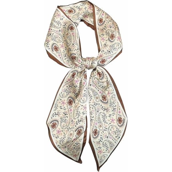 Head Scarf Hair Neck Scarves For Women Purse Bag Scarfs For Handbags Silky Long Thin Satin Headscarf Fashion