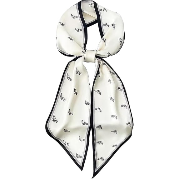Head Scarf Hair Neck Scarves For Women Purse Bag Scarfs For Handbags Silky Long Thin Satin Headscarf Fashion