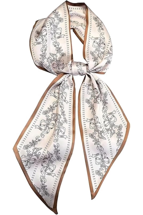 Head Scarf Hair Neck Scarves For Women Purse Bag Scarfs For Handbags Silky Long Thin Satin Headscarf Fashion