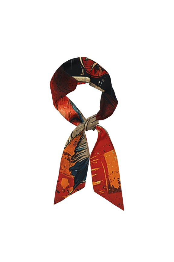 Head Scarf Hair Neck Scarves Women Purse Bag Scarves Handbags Silky Satin Headscarf, Tribal Ethnic Aztec Southwest