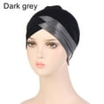 thumbnail image 1 of Head Scarf Stretch Hair Loss Muslim Turban Hat Beanie Hat Chemo Cap Hijab Cap DARK GREY, 1 of 8