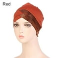 thumbnail image 1 of Head Scarf Stretch Hair Loss Muslim Turban Hat Beanie Hat Chemo Cap Hijab Cap RED, 1 of 8