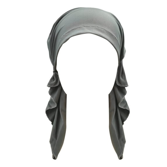Head Scarf for Women's Hair, Audhol Cancer Head Hat Cap Ethnic Bohemian Pre Tied Braid Hair Cover Wrap Turban Headwear Hat Head Wraps for Women Grey One Size