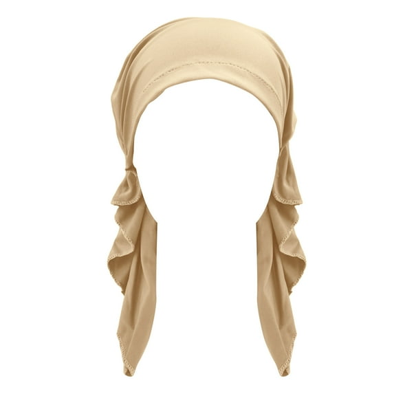 Head Scarf for Women's Hair, Audhol Cancer Head Hat Cap Ethnic Bohemian Pre Tied Braid Hair Cover Wrap Turban Headwear Hat Head Wraps for Women Khaki One Size