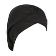 thumbnail image 1 of Head Scarf for Women's Hair! Comdrip Fashion Women Solid india Hat Muslim Ruffle Cancer Chemo Beanie Turban Wrap Cap Headwraps for Black Women Black One Size, 1 of 2