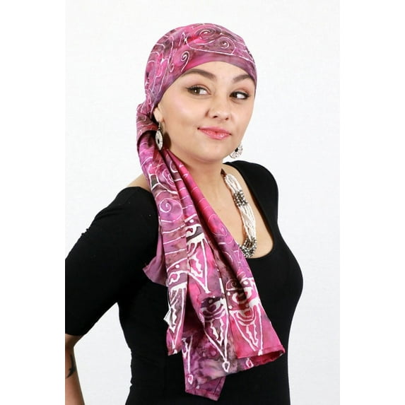 Head Scarf for Women Cancer Headwear Chemo Scarves Headscarves Headcovers 15 X 60 (Paradise Pink)