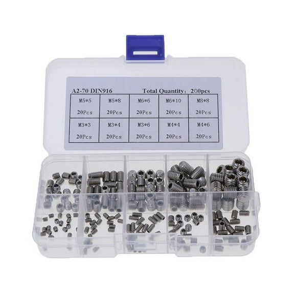 Head Screws 200 Pieces M3 M5 M6 M8 Fixing Screw With Storage grub