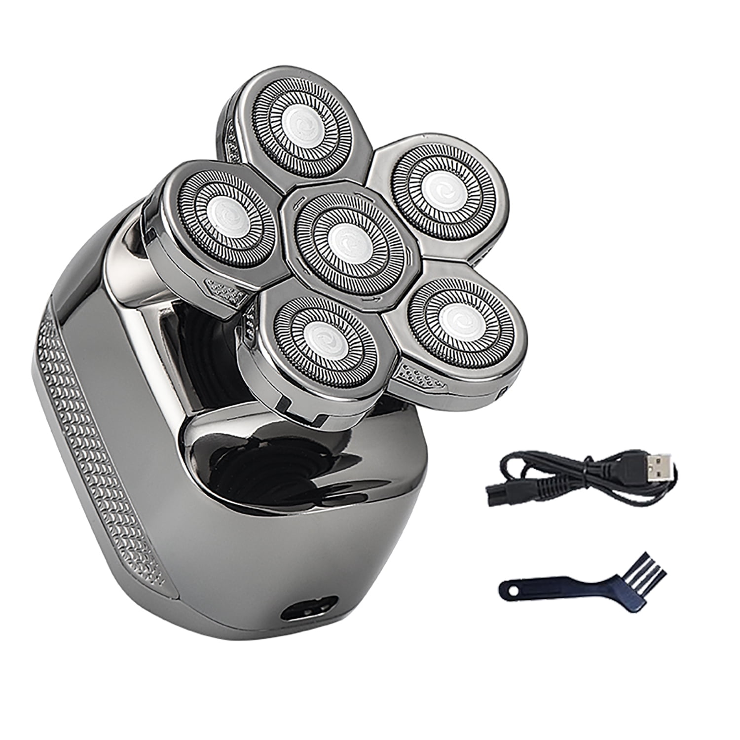 Cordless Bald Head Shaver Waterproof 6D Floating Shaver Rechargeable Electric Razor with LED Light