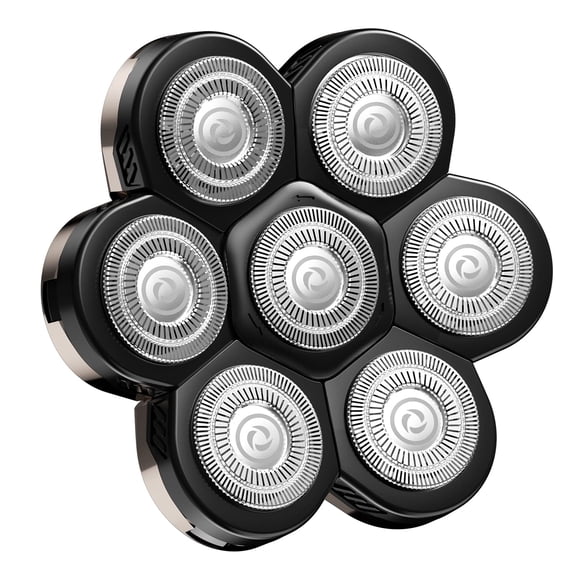Nogroa Replacement Blades for Head Shaver, 7 Blades Shaver Replacement Heads for Bald Men & 7D Womens Electric Razor