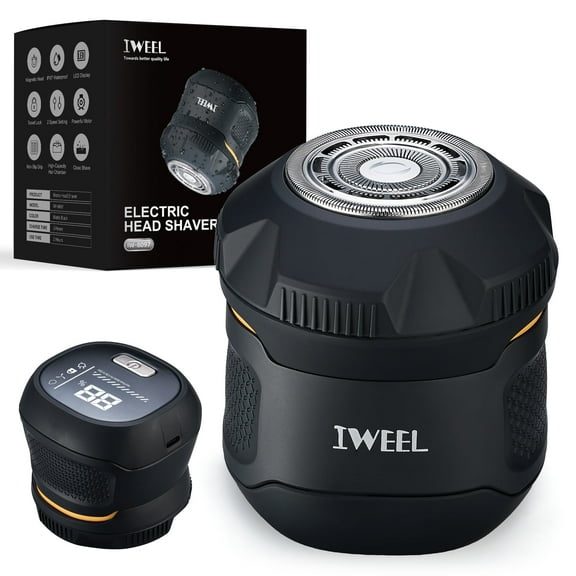 Head Shavers for Bald Men Magnetic Electric Razor Rechargeable Head and Face Shaver for Men Beard Trimmer IPX7 Waterproof Wet/Dry Bald and Skull Shavers Cordless Grooming Kit for Travel Home