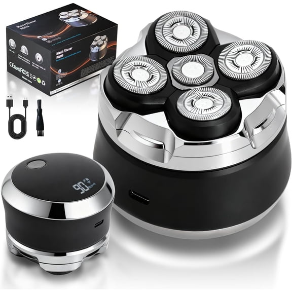 Head Shavers for Bald Men, 5D Head Shaver, LED Display, Wet/Dry Electric Razor, Gift for Men