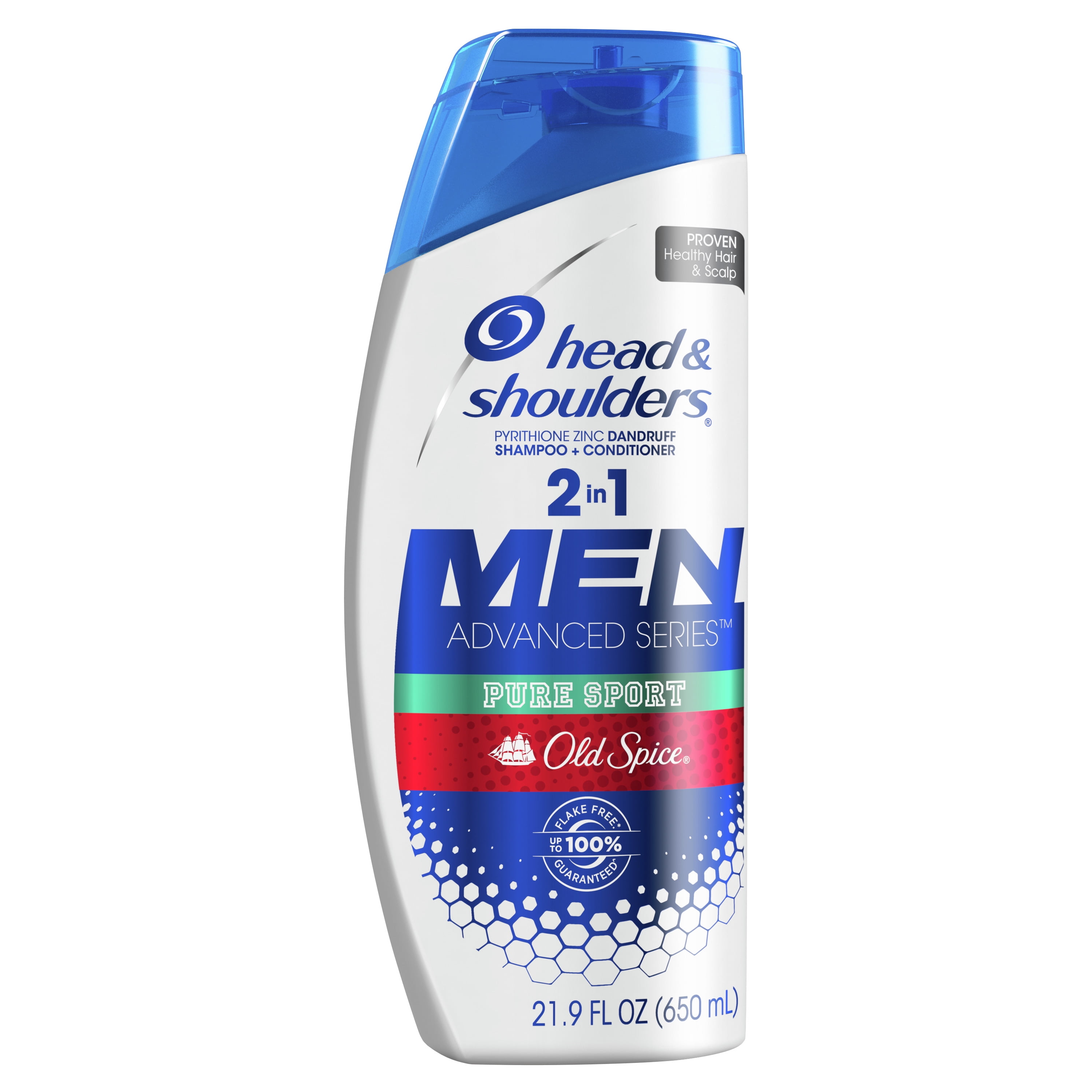 Head & Shoulders 2 in 1 Shampoo, Old Spice Pure Sport, 21.9 fl oz