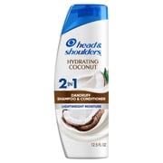 Head and Shoulders Coconut 2 in 1 Dandruff Shampoo and Conditioner, Hydrating, Lightweight Moisture, Color Safe, 12.5 fl oz