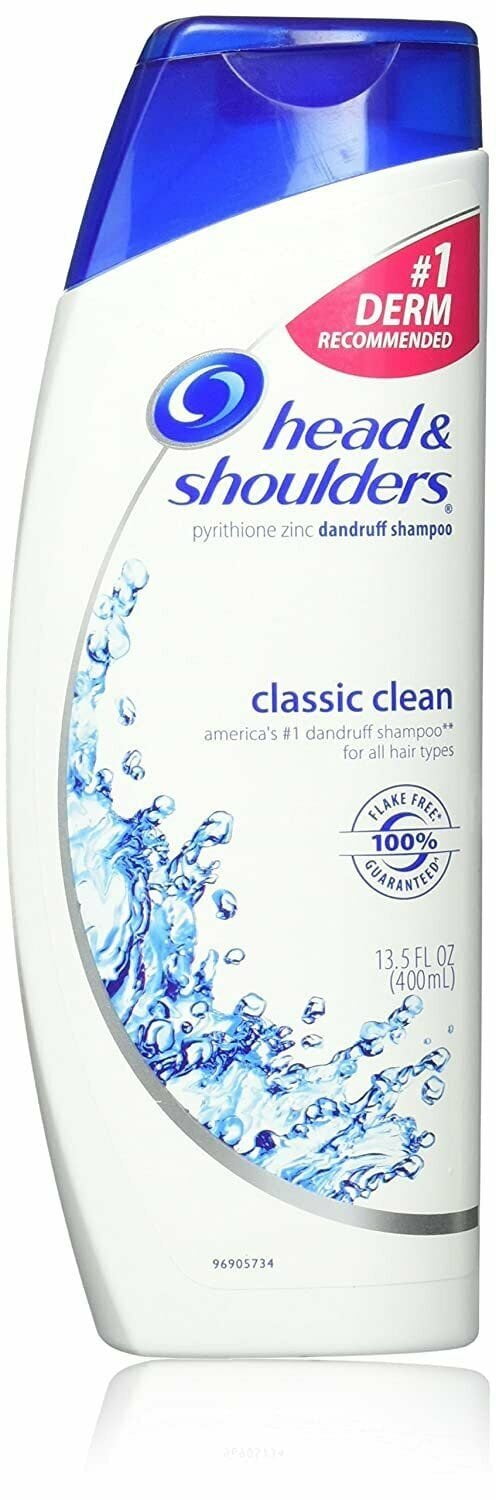 Head & Shoulders Classic Clean Dandruff Shampoo 13.5 Oz Pack of 2