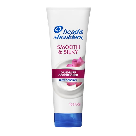 Head & Shoulders Smooth & Silky Dandruff Conditioner, Frizz Control, Fresh Floral Scent, Color Safe, 10.6 oz