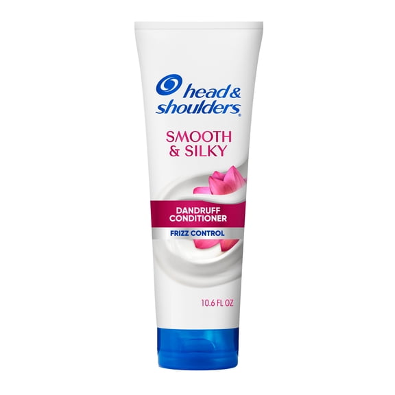 Head and Shoulders Smooth and Silky Dandruff Conditioner, Frizz Control, Fresh Floral Scent, Color Safe, 10.6 oz