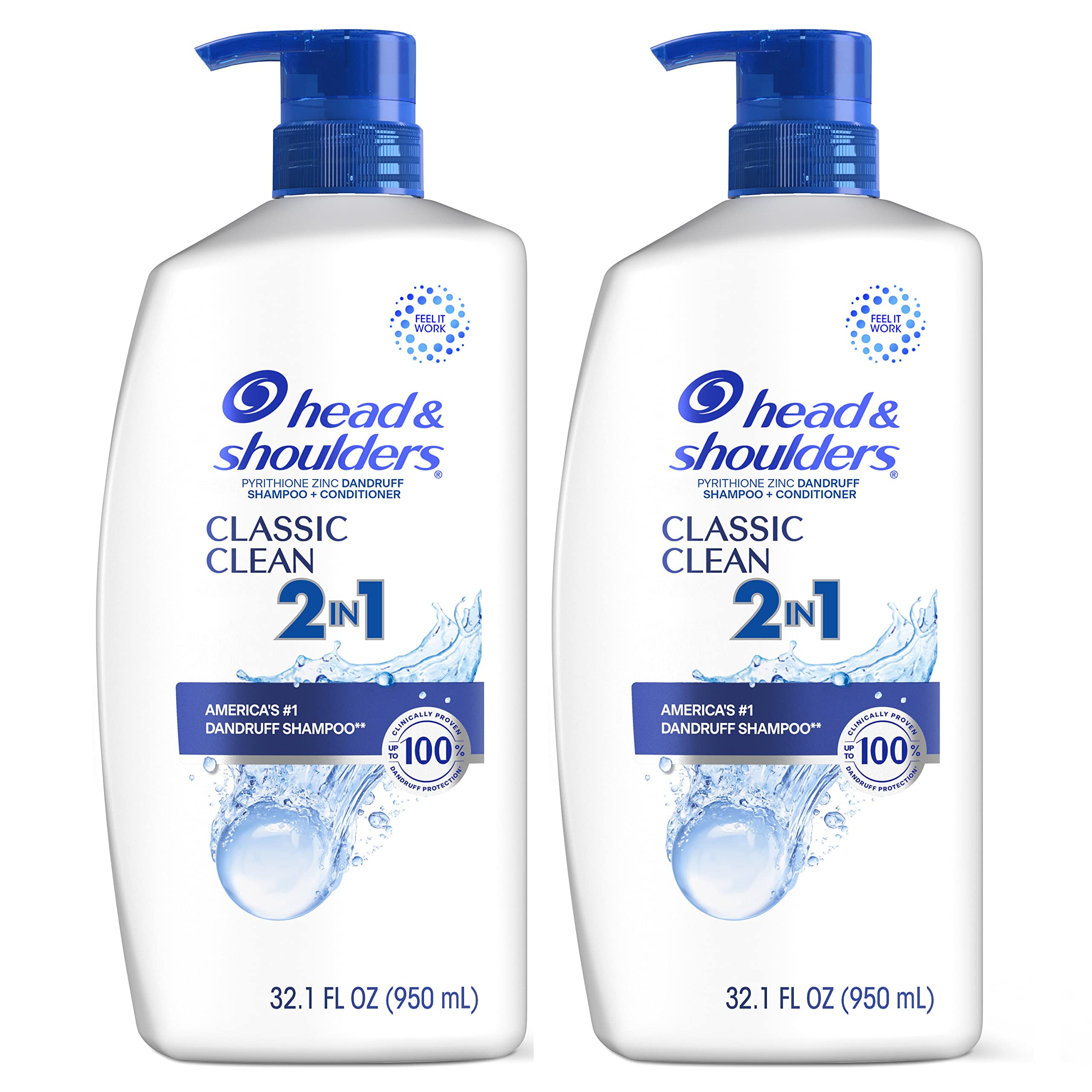 Head & Shoulders Shampoo And Conditioner 2 In 1, Anti Dandruff Treatment & Scalp Care, Classic