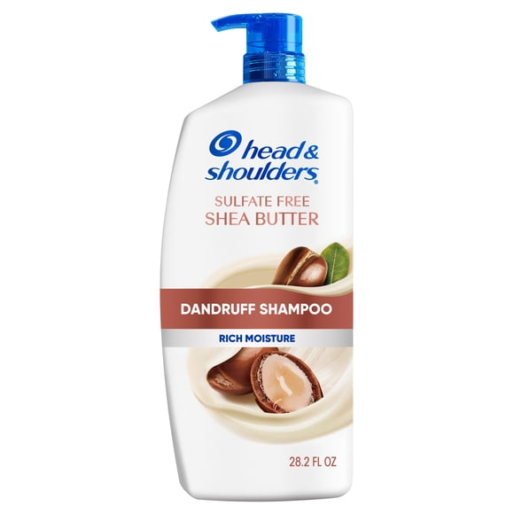 Head and Shoulders Shea Butter Dandruff Shampoo, Sulfate-Free, Rich Moisture, Curly and Coily Hair, 28.2 oz