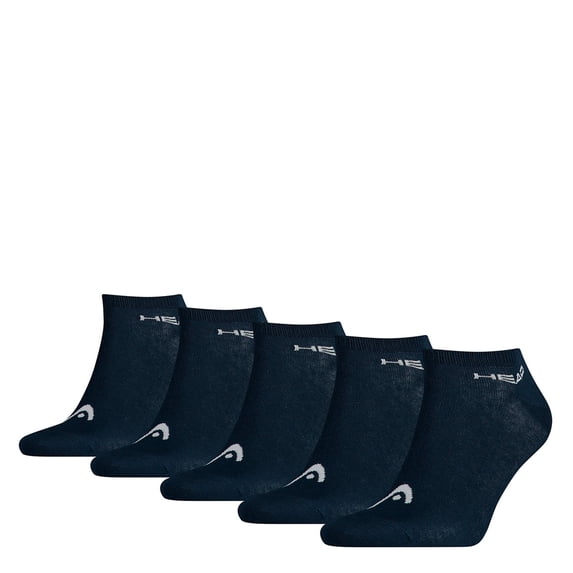 Head Sneaker Socks, 5-Pack - Short Socks, Unicoloured Blue 39-42 (Uk 6-8)