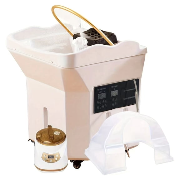 Head Spa Equipment Water Circulation Shampoo Basin with 60L Water Storage Tank Portable Sink Massage