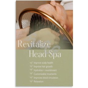 Head Spa Poster Beauty Salon Wall Art (2) Canvas Painting for Living Room Bedroom Decor