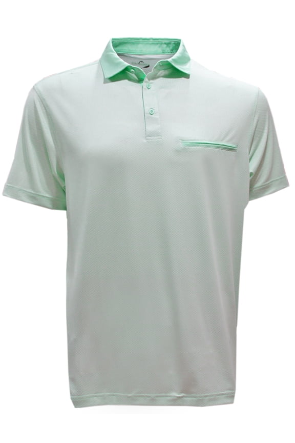 Sportswear Men's Hex Pattern Print Polo Shirt, Medium Ocean/White -