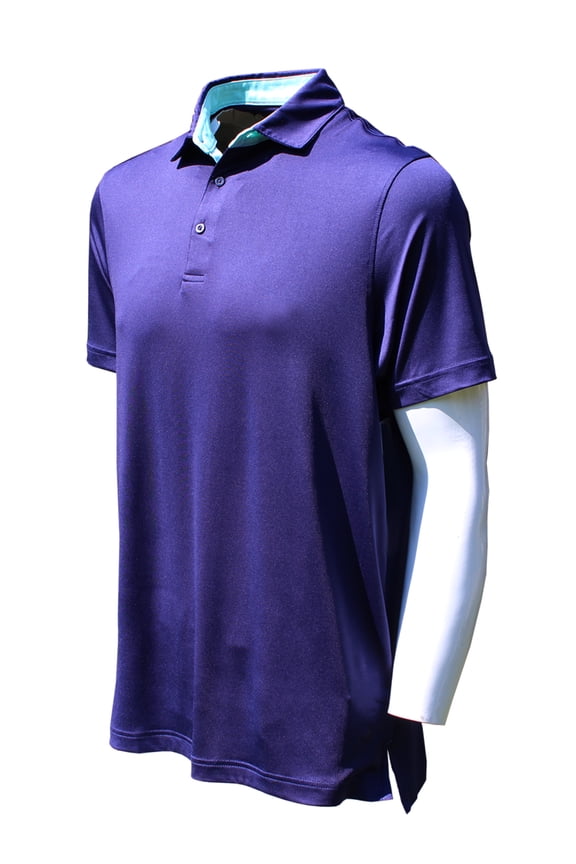 Sportswear Men's Solid Performance Polo Golf Shirt, Small Eve Blue/Ocean -