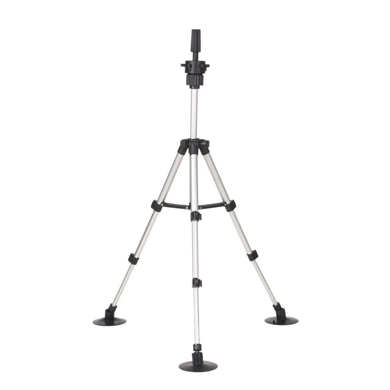 Adjustable Mannequin Head Tripod Stand in Black