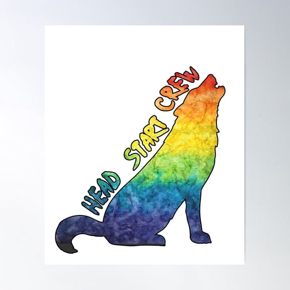 Head Start Crew Papa Wolf Wolf Squad Thinking About Wolves Lobo Head Start Wolf Poster Wall Art, Modern Wall Decor, 8x12 UNFRAMED