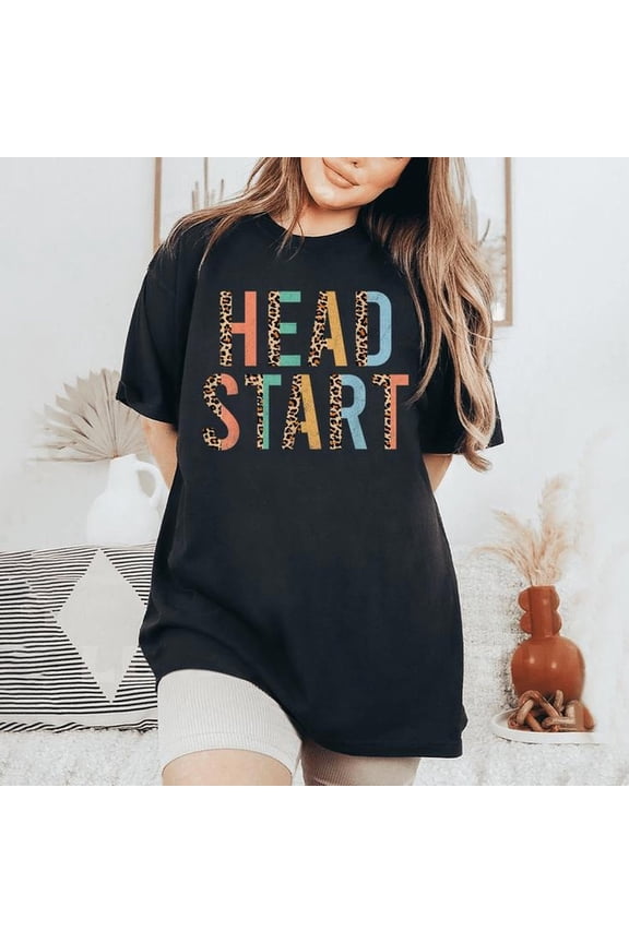 Head Start TeaC1her Leopard Alphabet Head Starrew T-S1Hirt