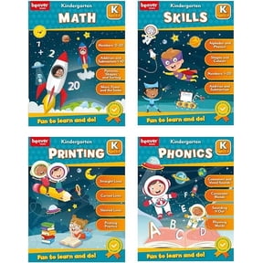 PAPP Kindergarten Learning Workbooks Bundle Series (Ages 5-6) – Math, Printing, Phonics, and Skills