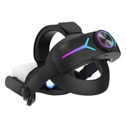 Head Strap with 8000mAh Battery Pack for Meta/Oculus Quest 2, Adjustable Elite Strap Replacement for Enhanced Support, Fast Charging, Lightweight Comfort Design for VR Headset Accessories (Black)