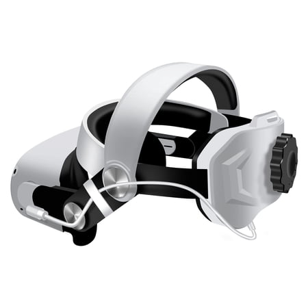 Head Strap with Battery for Oculus Quest 2, 5200mAn Extend 4hrs Playtime, Fast Charging and Adjustable Head Support, Accessories for Reduce Head Pressure and Enhanced Support in VR