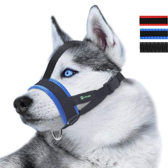 Head Strap Dog Muzzle Prevent from Taking Off by Paws for Small, Medium and Large Dogs(M/Black)