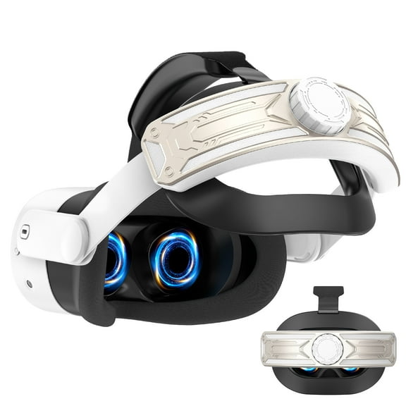 Head Strap for Meta Quest 3S, Comfort Elite Strap for Oculus Quest 3S Accessories, Adjustable Lightweight VR Headset Strap Replacement (Gold)