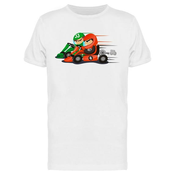Head To Head Go Kart Race T-Shirt Men -Image by Shutterstock, Male Large