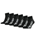 thumbnail image 1 of Head Unisex Crew Socks, 6-Pack - Performance Quarter Ecom, Mesh, Logo Black 39-42 (Uk 6-8), 1 of 1