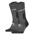 thumbnail image 1 of Head Unisex Hiking Socks, 2-Pack - Hiking All Climates Crew, Sports Socks, Logo Grey 39-42, 1 of 4