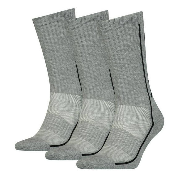 Head Unisex Socks - 3-Pack, Sports Socks, Mesh Insert, Solid Colour Grey 35-38 (Uk 2.5-5)