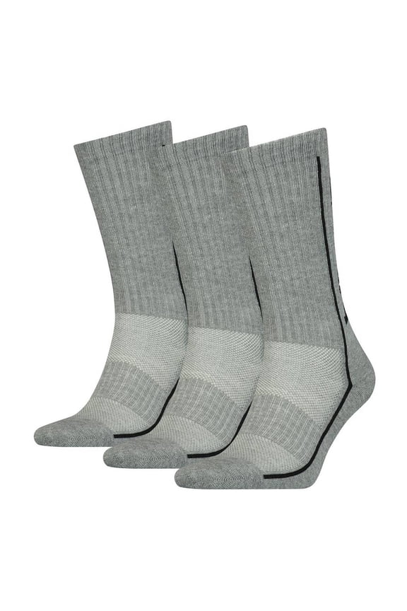 Unisex Socks - 3-Pack, Sports Socks, Mesh Insert, Solid Colour Grey 35-38 (Uk 2.5-5)