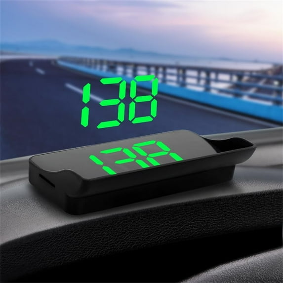 Head-Up Display (HUD) for Car Windshield, Digital GPS Speedometer Projector, Overspeed Alert Car HUD, Universal Speedometer Display Suitable for All Vehicles, 3.62*2.03*0.79in, Green