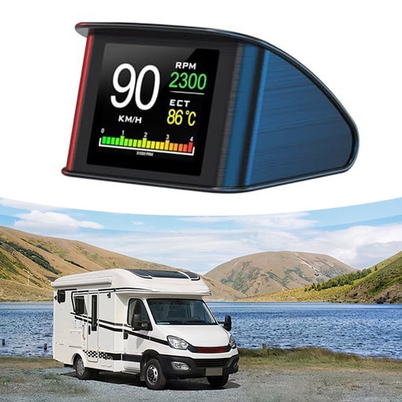 Head Up Display OBD2 HUD 2.6 Inch TFT Screen Digital Speedometer RPM Fuel Gauge Overspeed Alarm Fault Code Reader And Play For Car