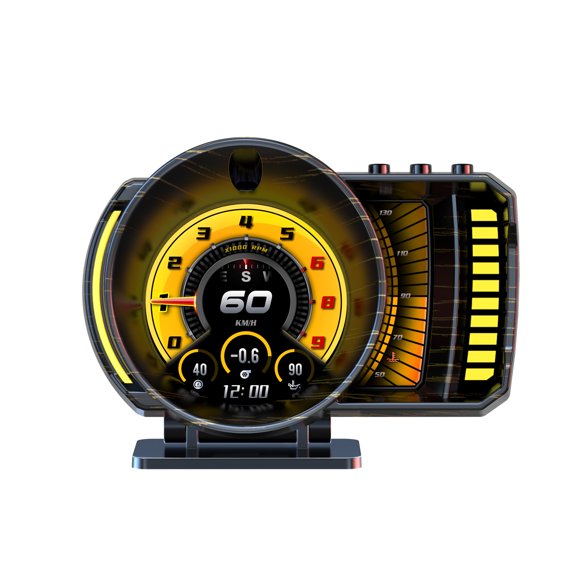 Head-Up Display with Acceleration & Brake Tests  Dual Mode Speedometer, Live Engine Data, 13 UI Themes, 15 Languages