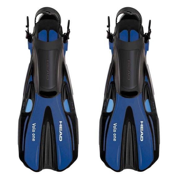 Head Volo One Blue Swimming Snorkeling Diving Scuba Fins w/ Mesh Bag Set, M/L