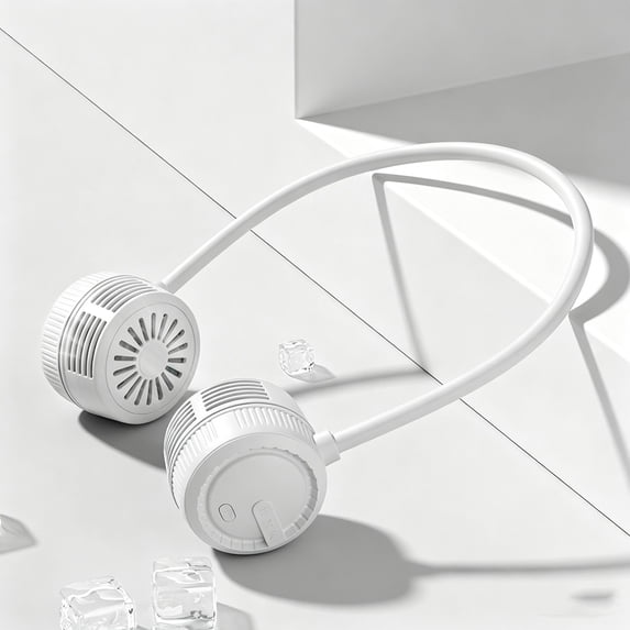 Head Wearable Personal Neck Fan 360° Rotatable Flexible 3 Speeds Adjustable Type C Rechargeable Hands Free Portable Fan for Travel & Sports
